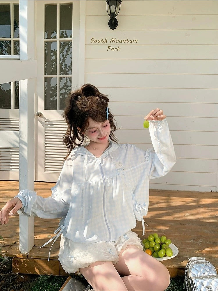 Cloud Gingham Sun Jacket ️-Outerwear-ntbhshop