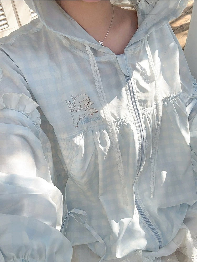Cloud Gingham Sun Jacket ️-Outerwear-ntbhshop