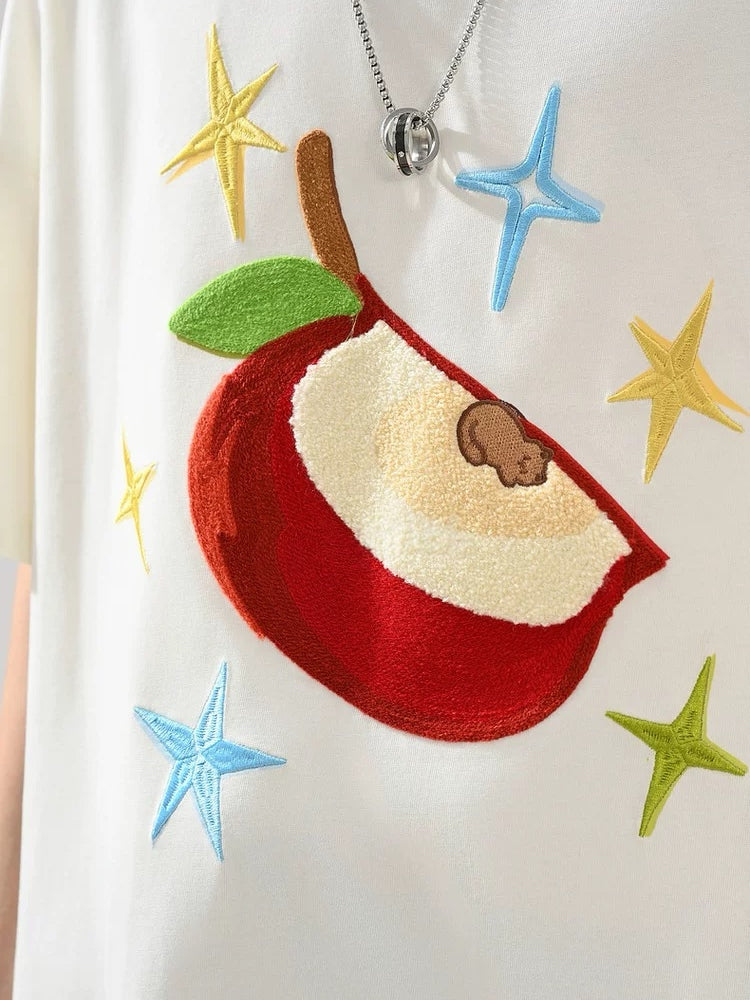 Apple Star Unisex Tees-Tops-ntbhshop