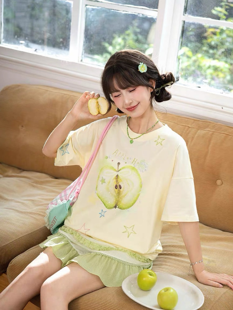 Green Apple Daydream Tees-Tops-ntbhshop
