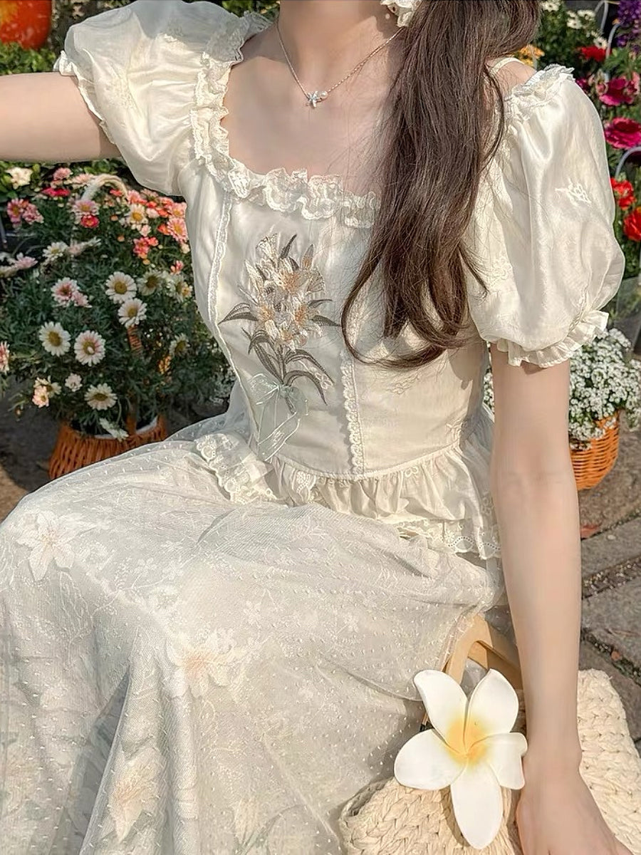 Lily Veil Ruffle Blouse-Tops-ntbhshop