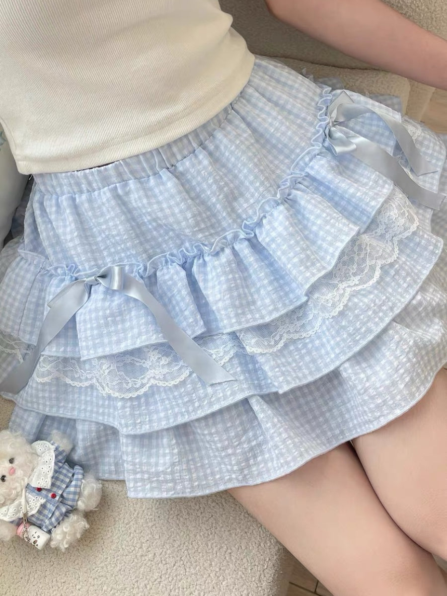 Ribbon Cake Mini Skorts-Bottoms-ntbhshop