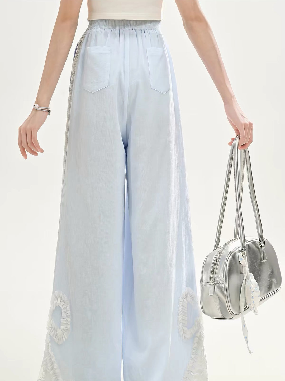 Cloud Ribbon Cotton Pants