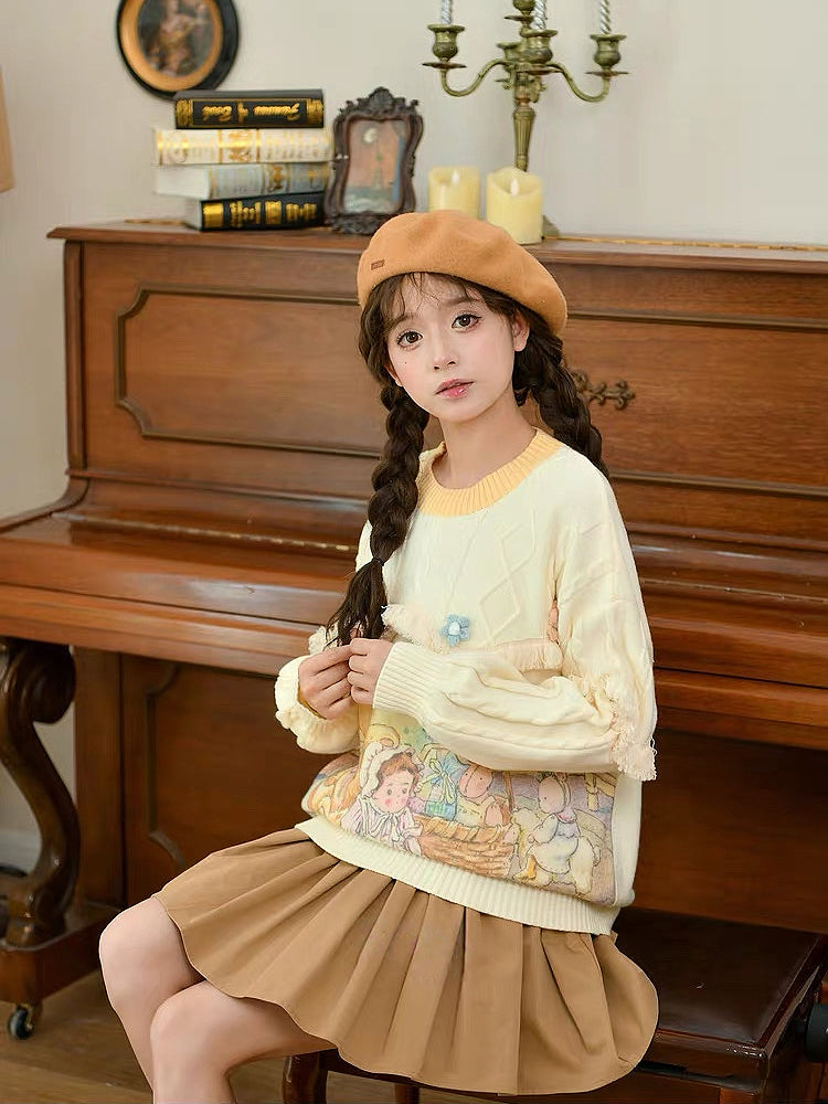 Toffee Swing Cotton Skirt-Bottoms-ntbhshop