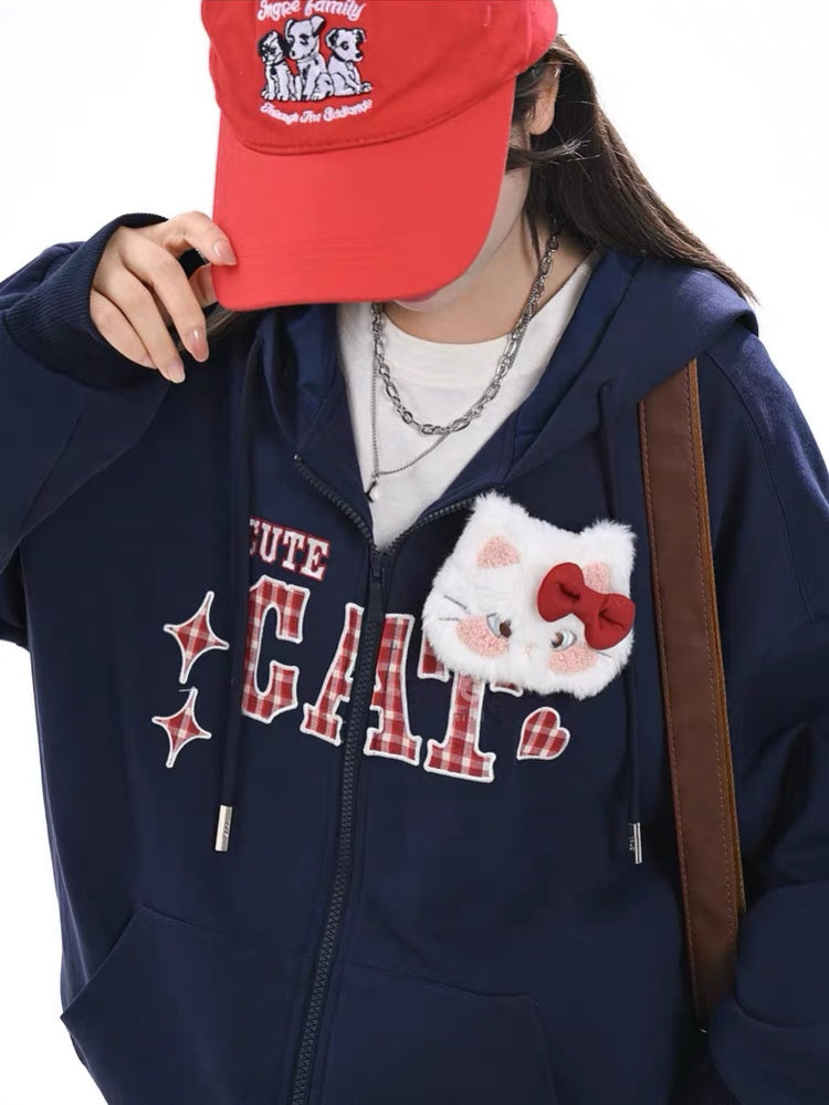 Kitty Crush Hooded Jackets-Outerwear-ntbhshop