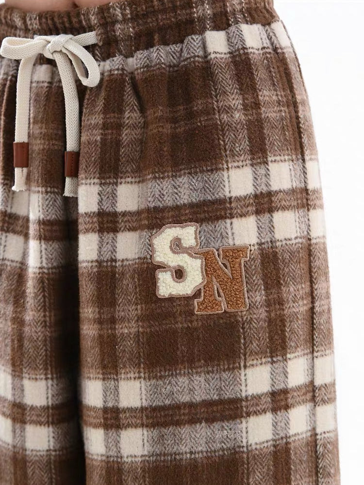 Warm Oak Plaid Pants