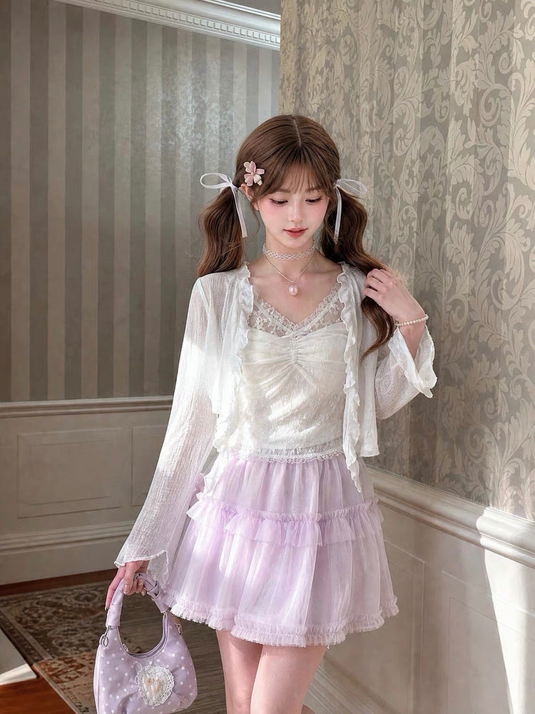 Cloud Kiss Crop Cardigans-Outerwear-ntbhshop