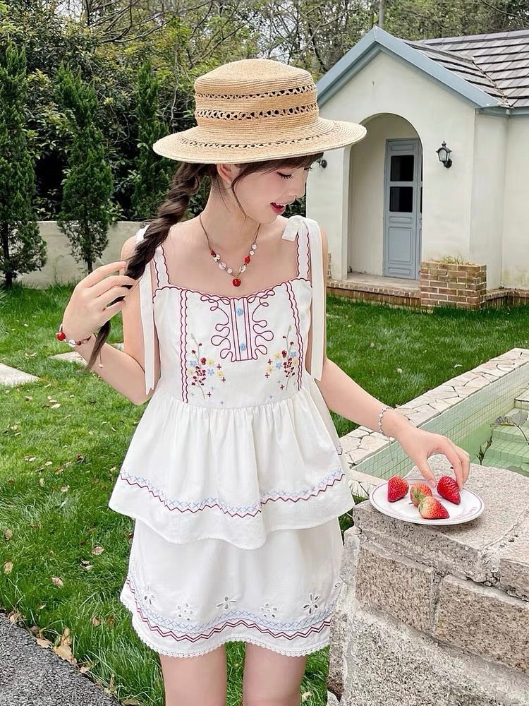 Garden Gate Cotton Top & Skirt-Sets-ntbhshop