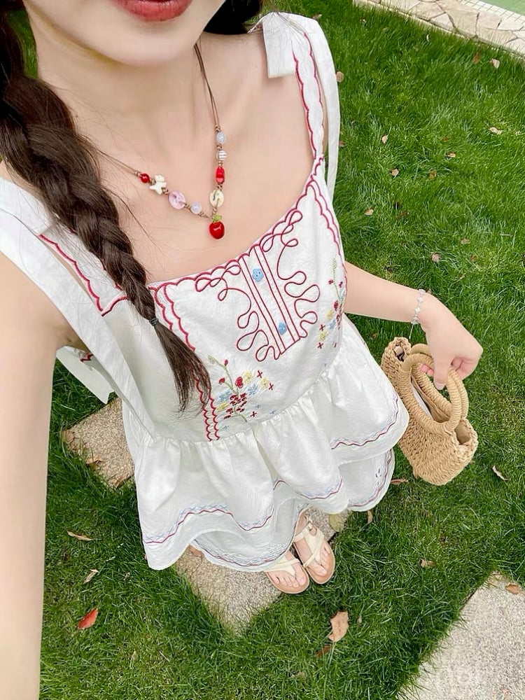 Garden Gate Cotton Top & Skirt-Sets-ntbhshop