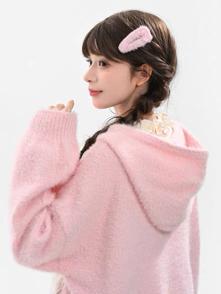 Kitty Candy Fuzzy Sweaters-Outerwear-ntbhshop