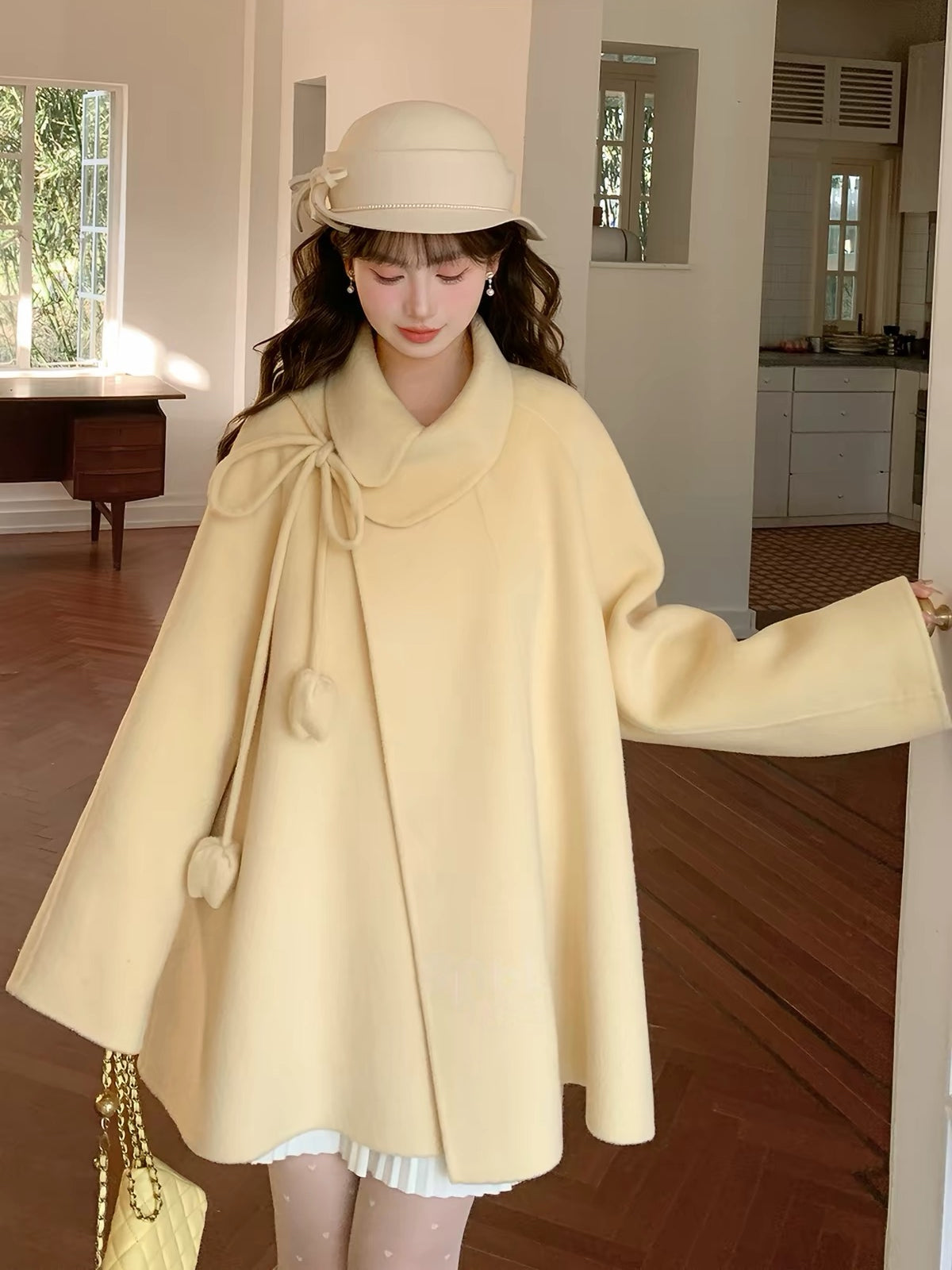 Bonbon Tether Wool Coats-Outerwear-ntbhshop