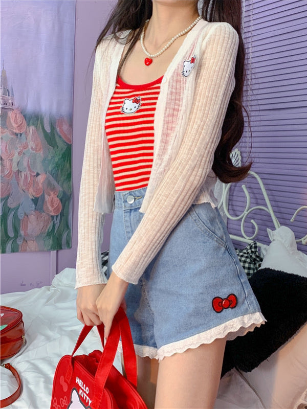 Dopamine Sweet and Cute Hello Kitty Camisoles - ntbhshop