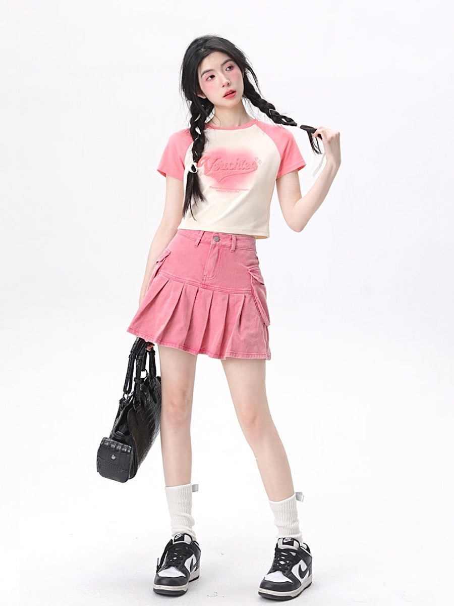 Sweetheart Short Slim Raglan Sleeve Tees-ntbhshop