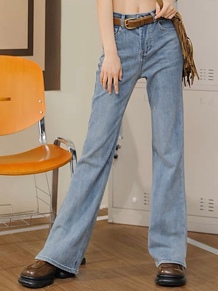 Slightly Bootcut High-Waist Jeans-ntbhshop