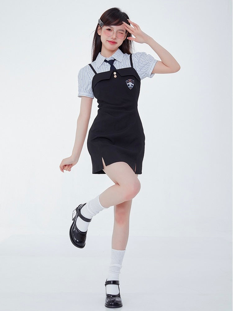 Sweet and Spicy My Melody Short-Sleeved Striped Shirt-ntbhshop