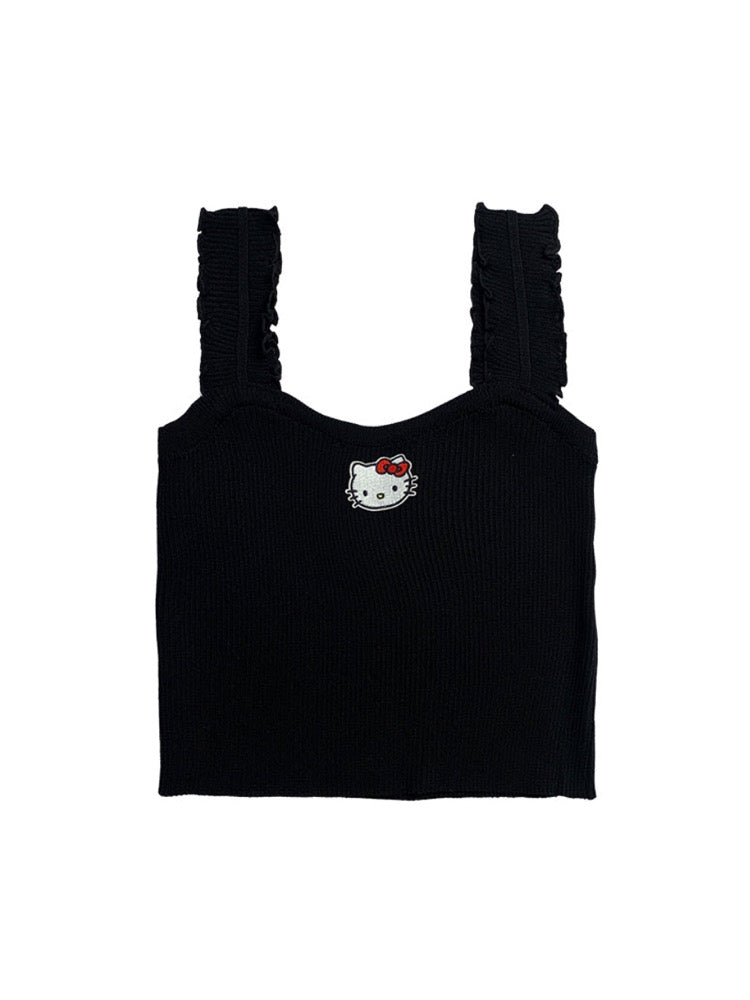 Dopamine Sweet and Cute Hello Kitty Camisoles-ntbhshop