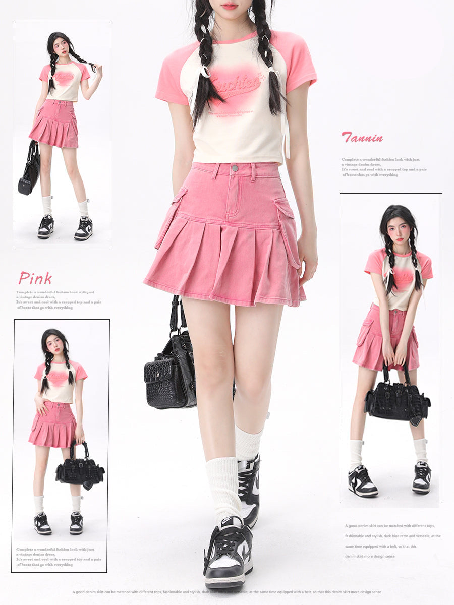 Sweetheart Short Slim Raglan Sleeve Tees-ntbhshop