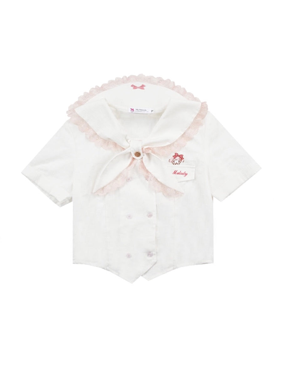 Sweet and Cute My Melody Sailor Collar Blouse-ntbhshop