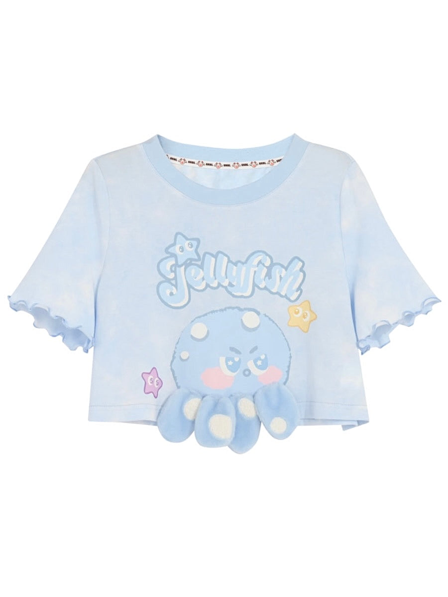 Cute Octopus Crop Top-Sets-ntbhshop