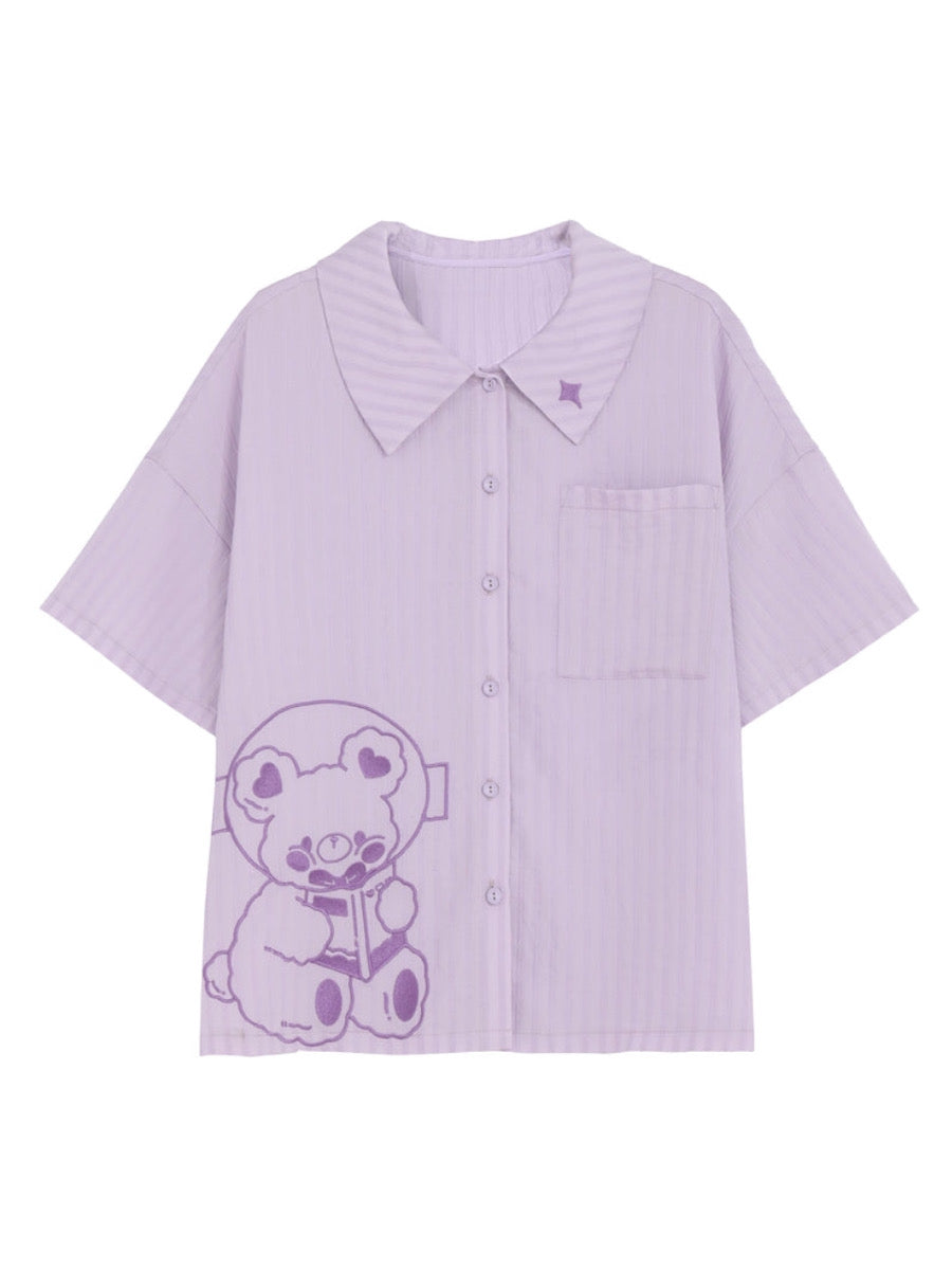 Cute Space Bear Astronaut Shirt-ntbhshop