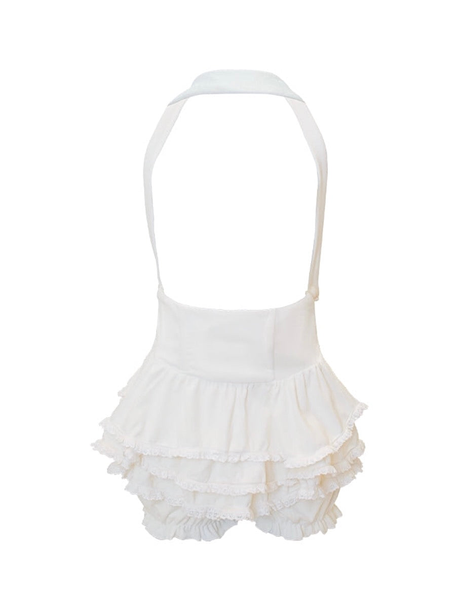 Cute Bear Ice Suspender Layered Skirt-ntbhshop
