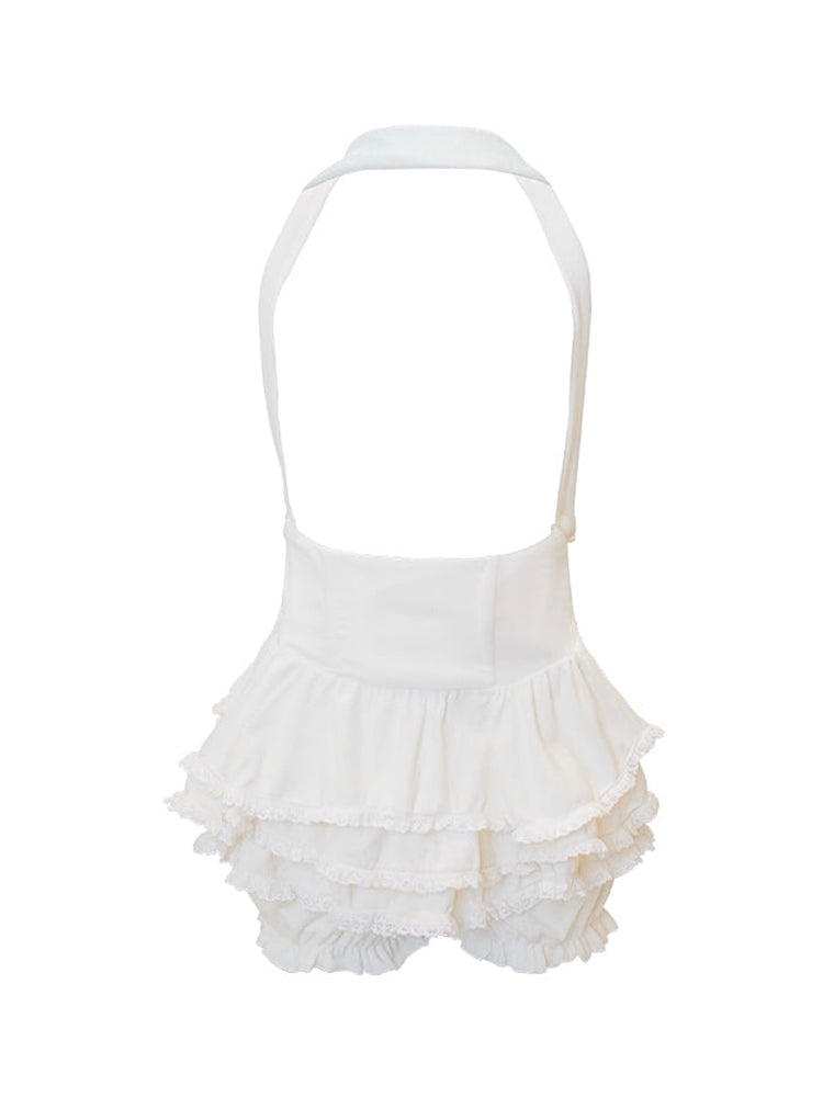 Cute Bear Ice Suspender Layered Skirt-ntbhshop