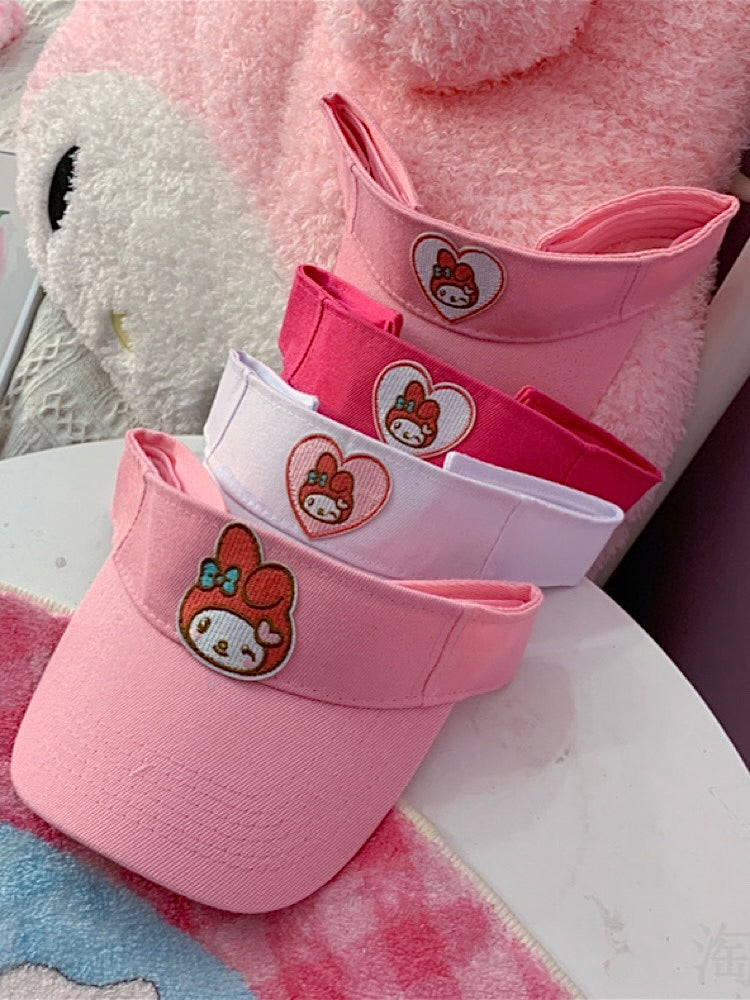 Cute My Melody Embroidery Sunshade Sunscreen Visors-ntbhshop