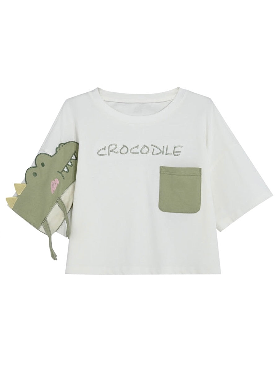 Cute Crocodile Crop Top-ntbhshop