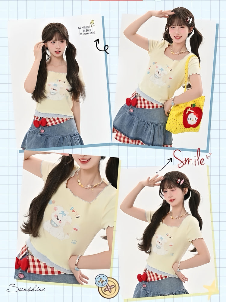 Cupcake Puppy Baby Tee-Tops-ntbhshop