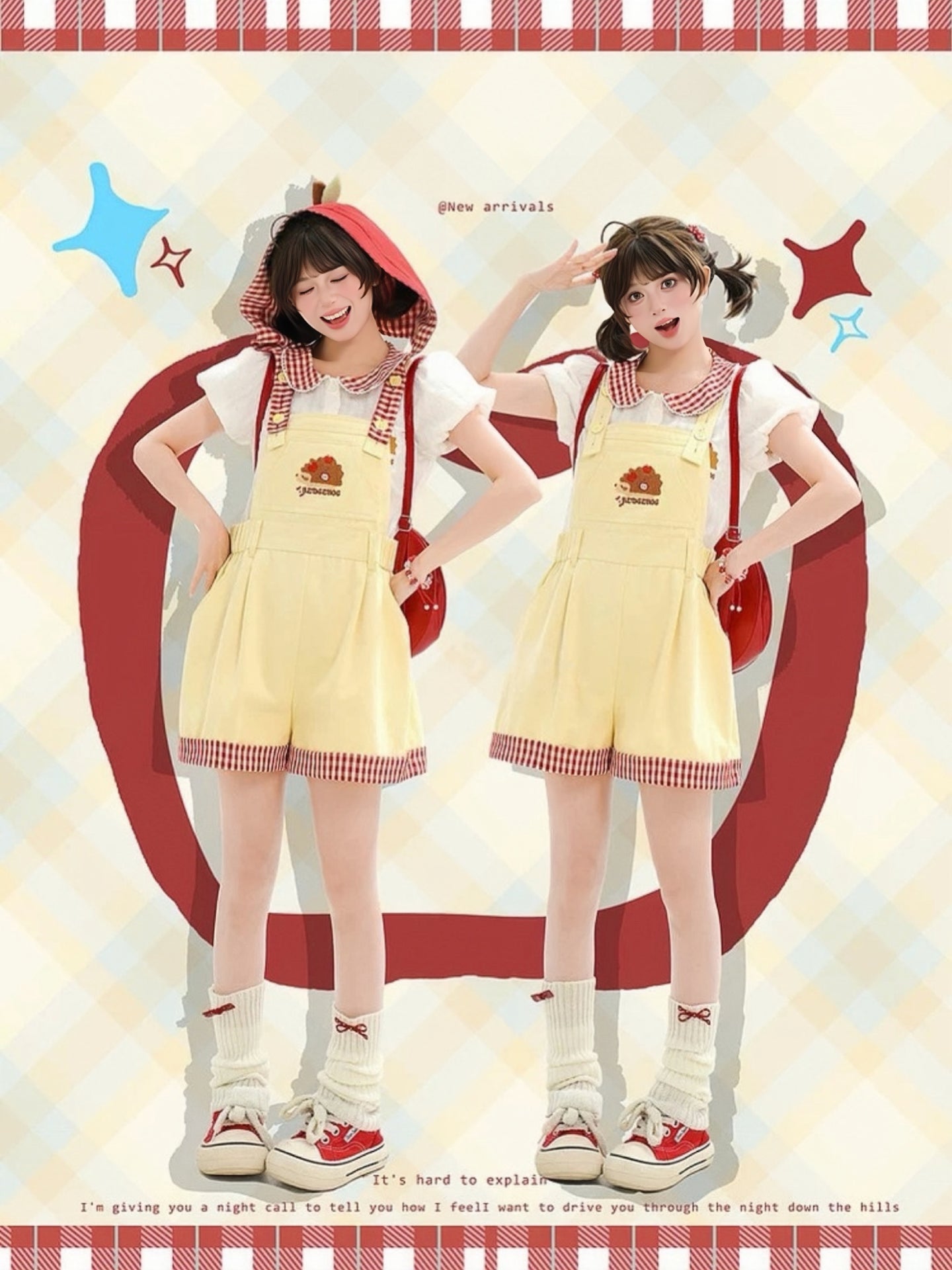 Apple Hedgehog Overall Shorts-Bottoms-ntbhshop