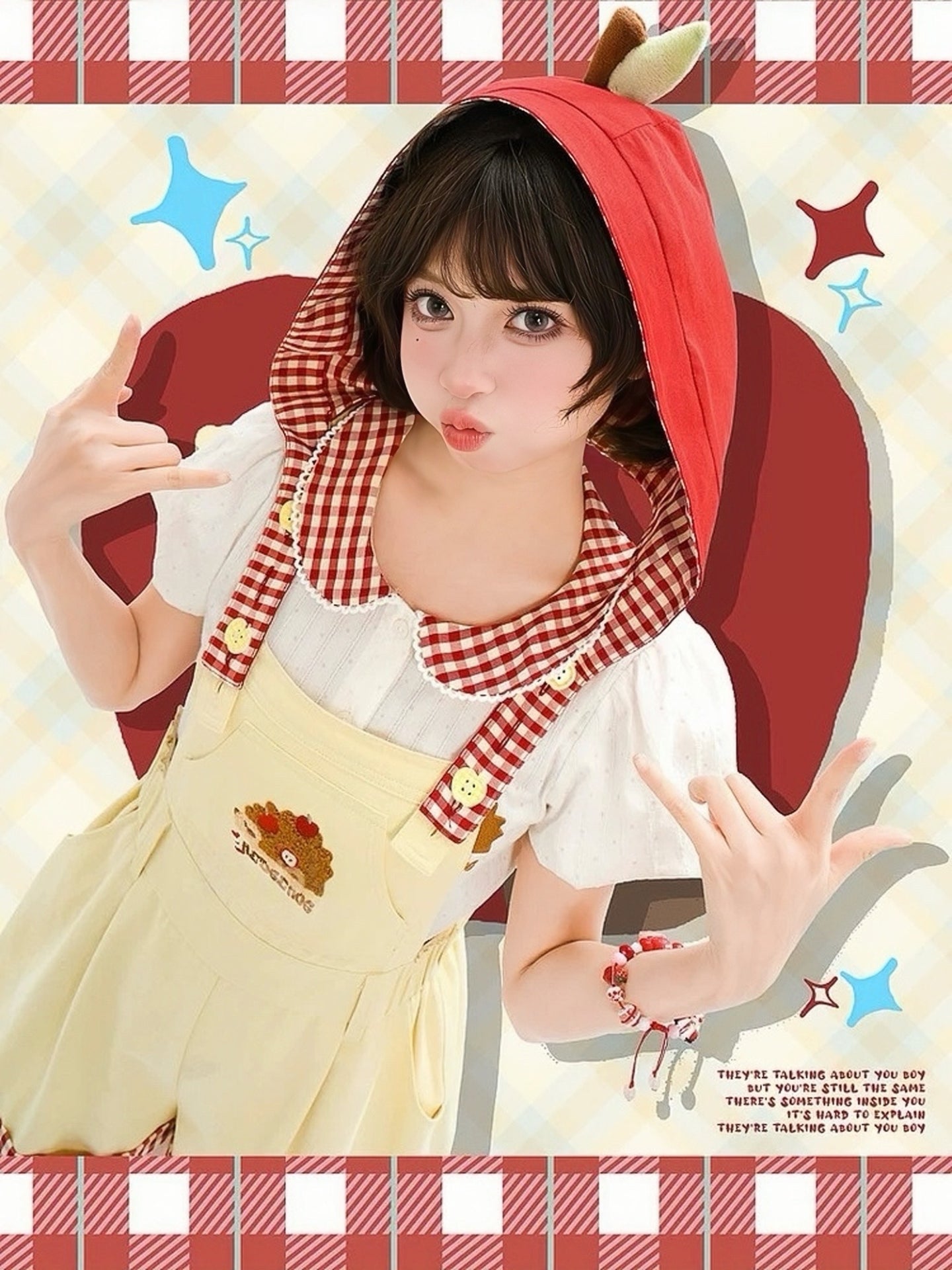 Apple Hedgehog Overall Shorts-Bottoms-ntbhshop