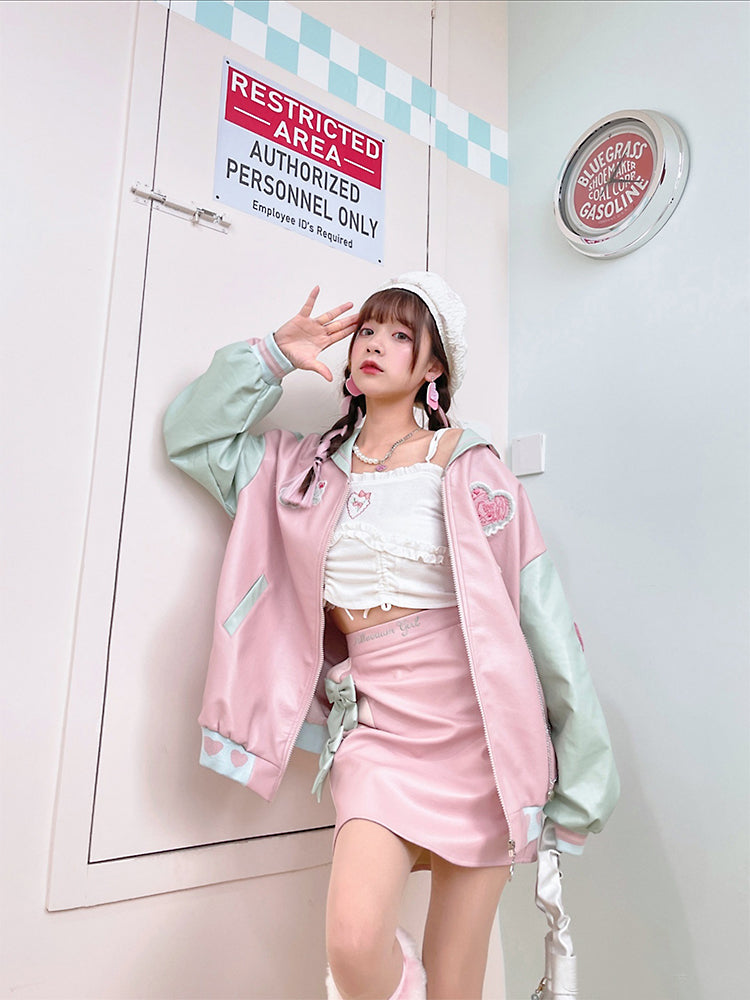 Candy Rebel Leather Skirt-ntbhshop