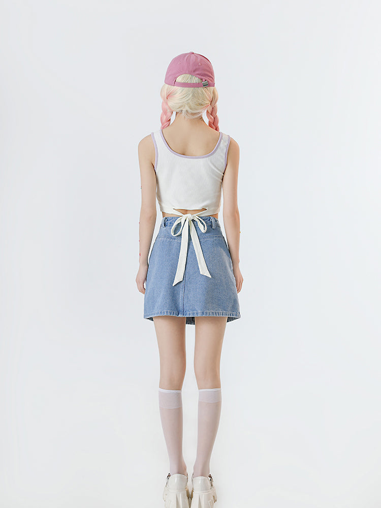 Lilo & Stitch Denim Skirt-ntbhshop