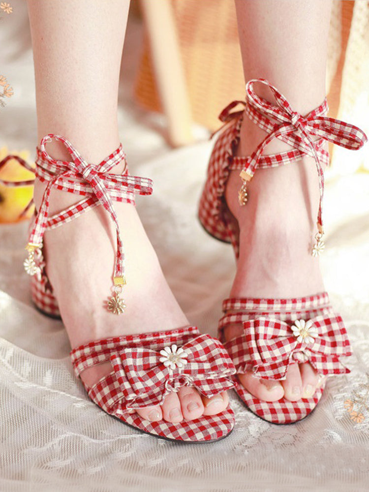 Daisy Fairy Wrap Ankle Sandals-ntbhshop