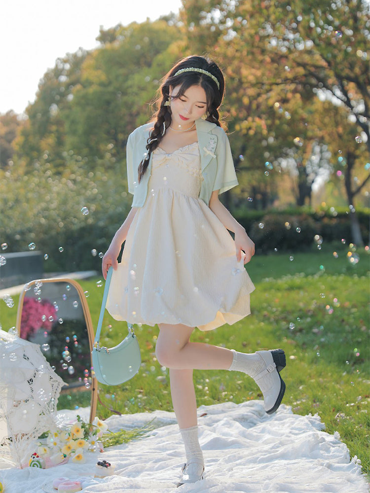 Tisanely Crop Blazer & Dress-Outerwear-ntbhshop