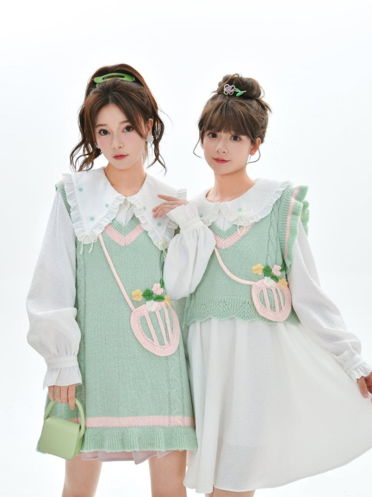 Sweet & Salty Mint Blouse, Knit Vest & Dresses-ntbhshop