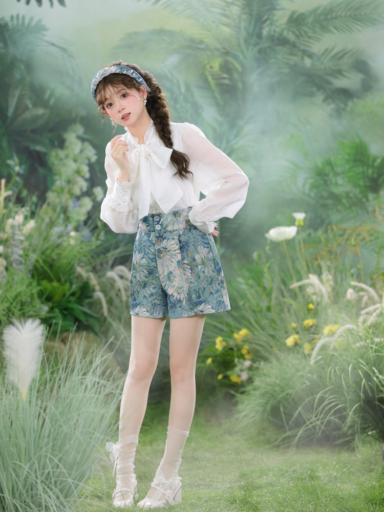 Chrysanthemum Dreams Blouse, Shorts & Dresses-ntbhshop