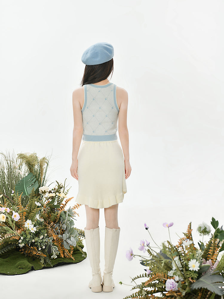 Milky Cloud Knit Cardigan, Top & Skirt-ntbhshop