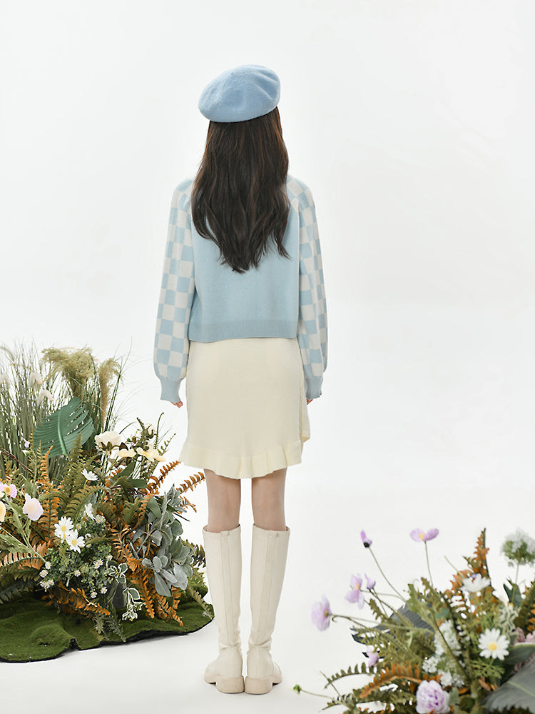 Milky Cloud Knit Cardigan, Top & Skirt-ntbhshop