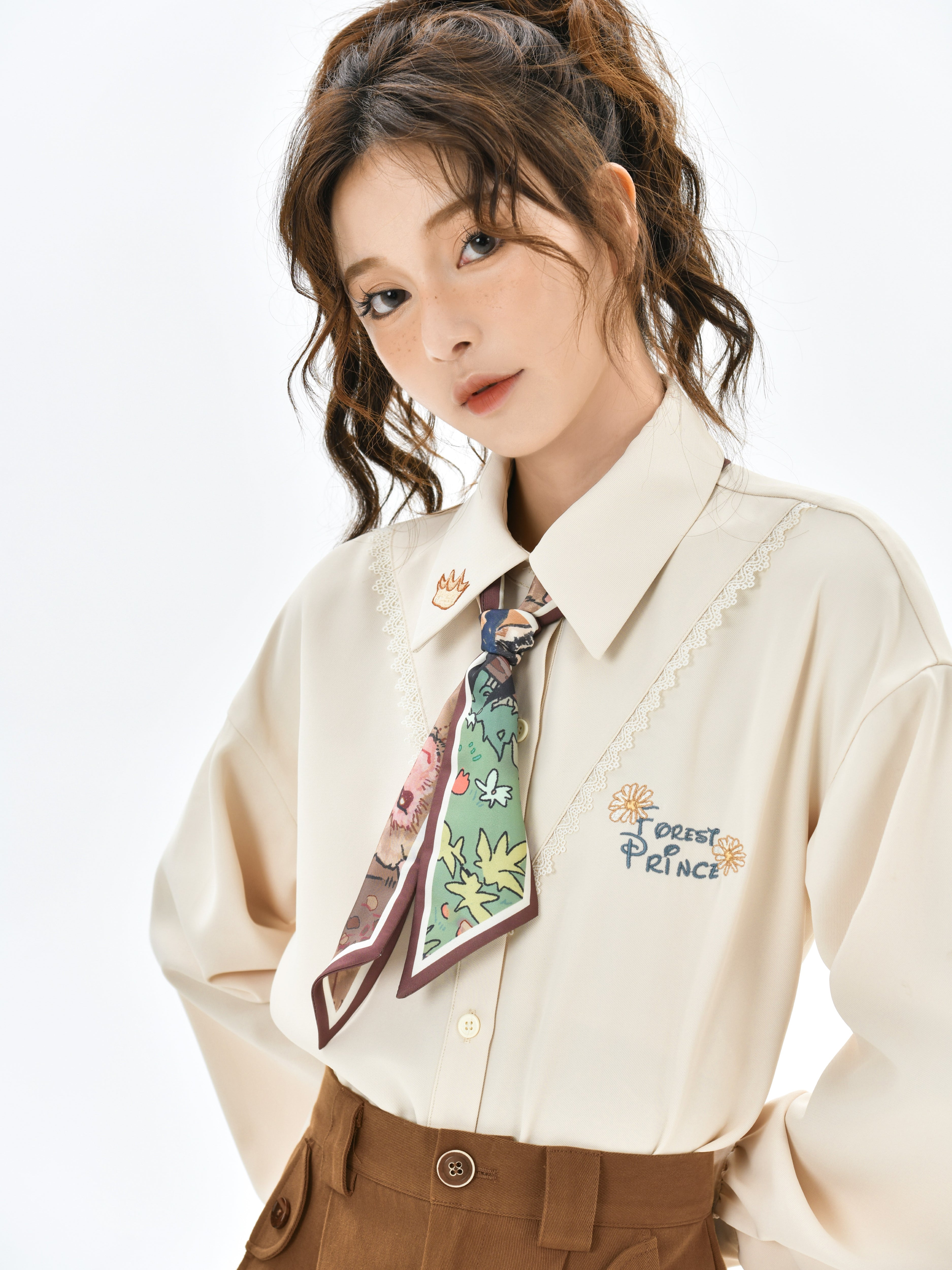 Forest Prince Artistic Knit Vest, Shirt, Shorts & Scarf-ntbhshop