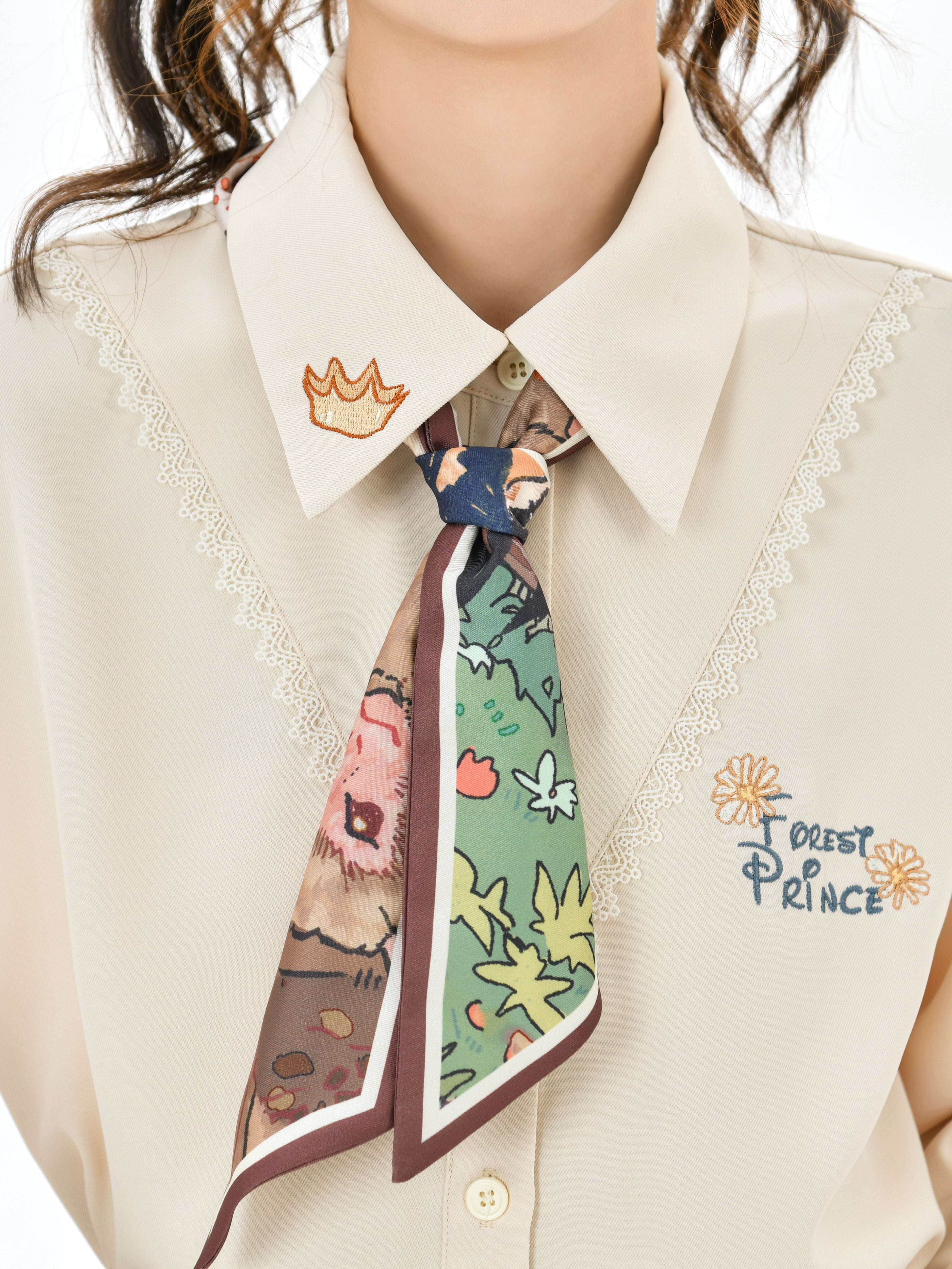 Forest Prince Artistic Knit Vest, Shirt, Shorts & Scarf-ntbhshop