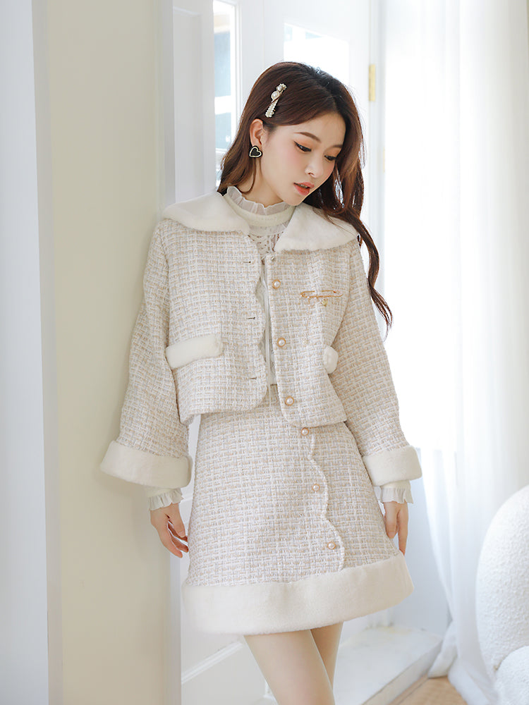 Snow Lady Tweed Cape, Coat, Dress & Skirt-ntbhshop