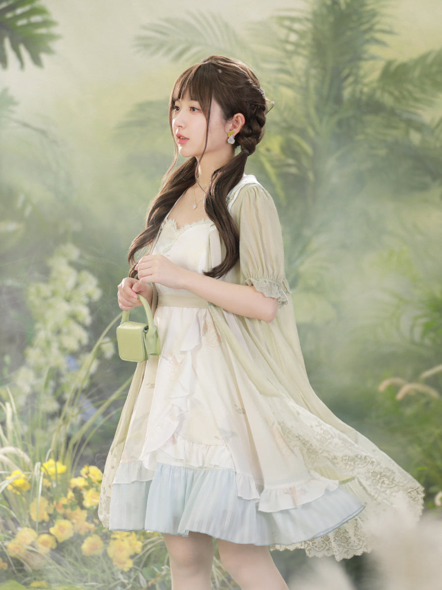 Forest Fairy Chiffon Coat & Dress-ntbhshop