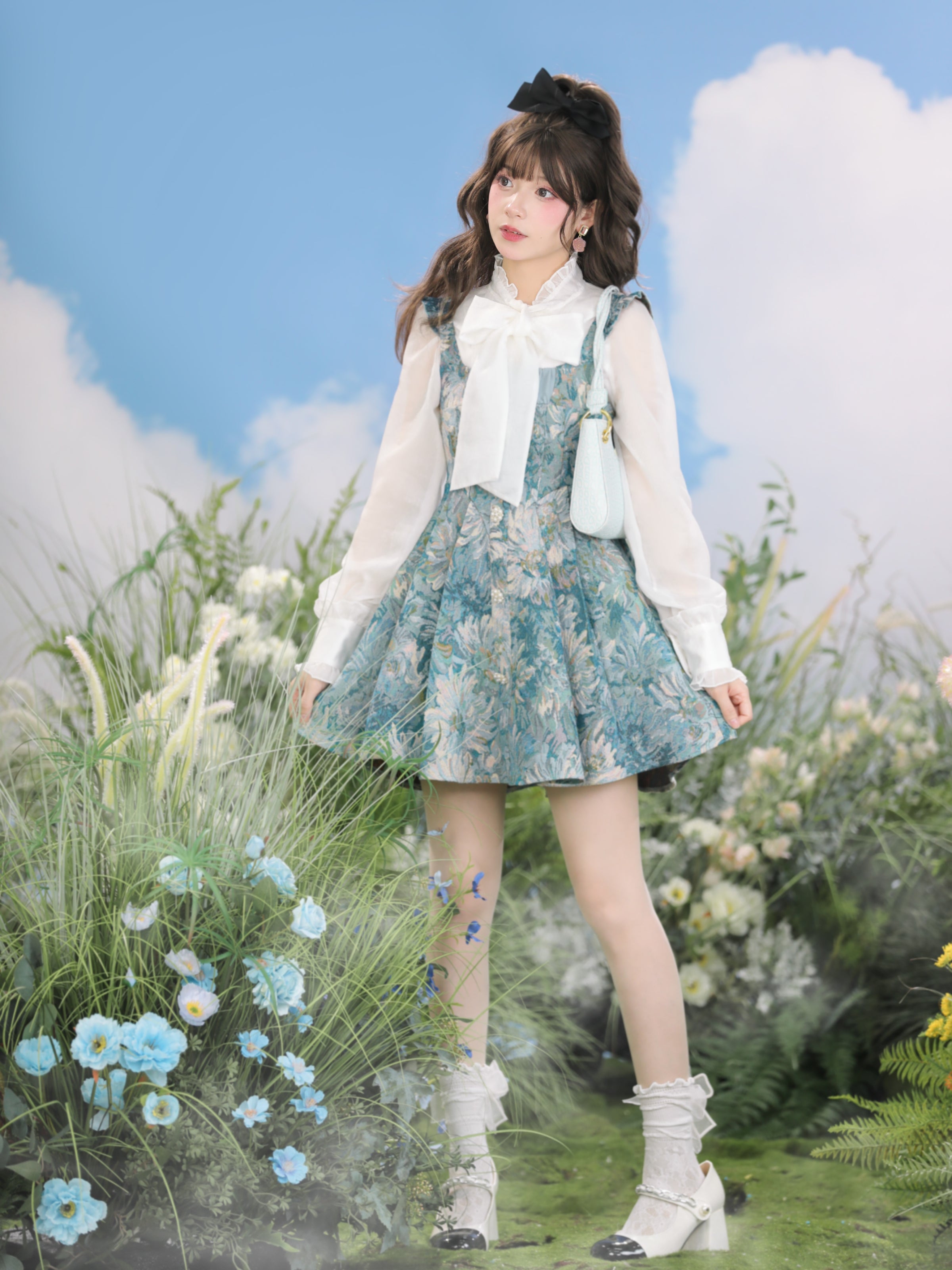 Chrysanthemum Dreams Blouse, Shorts & Dresses-ntbhshop