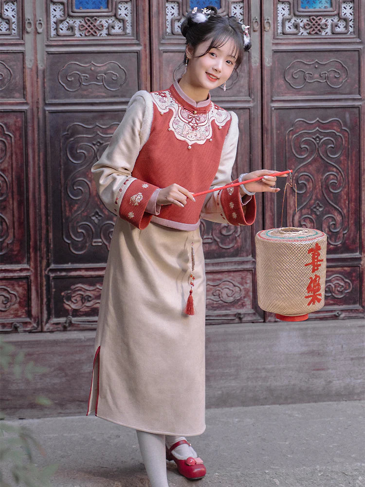 Tiger under the Flower Vest, Cheongsam Dress & Charm-ntbhshop