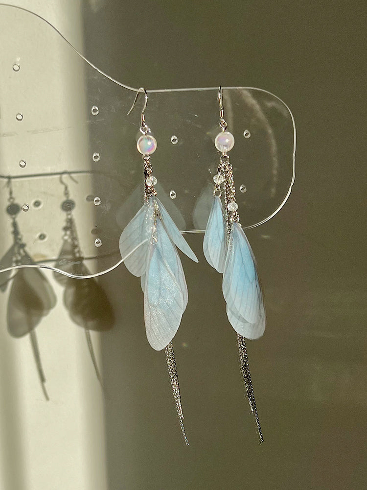 Fairy Wings Butterfly Tassel Earrings & Clips-ntbhshop