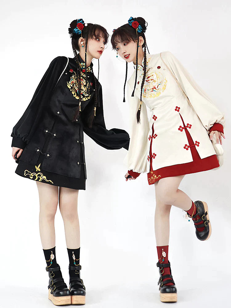 Cloud Kirin Cheongsam Dresses-ntbhshop