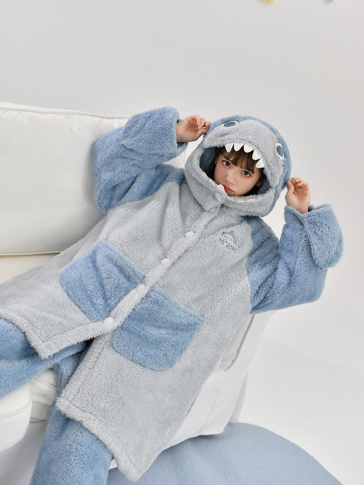Shark Attack Cozy Winter Fleece Pajama Set-ntbhshop