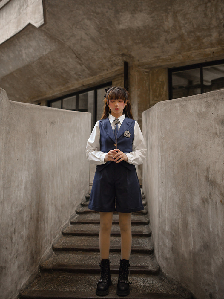 Wisdom Blue Vest & Shorts-ntbhshop