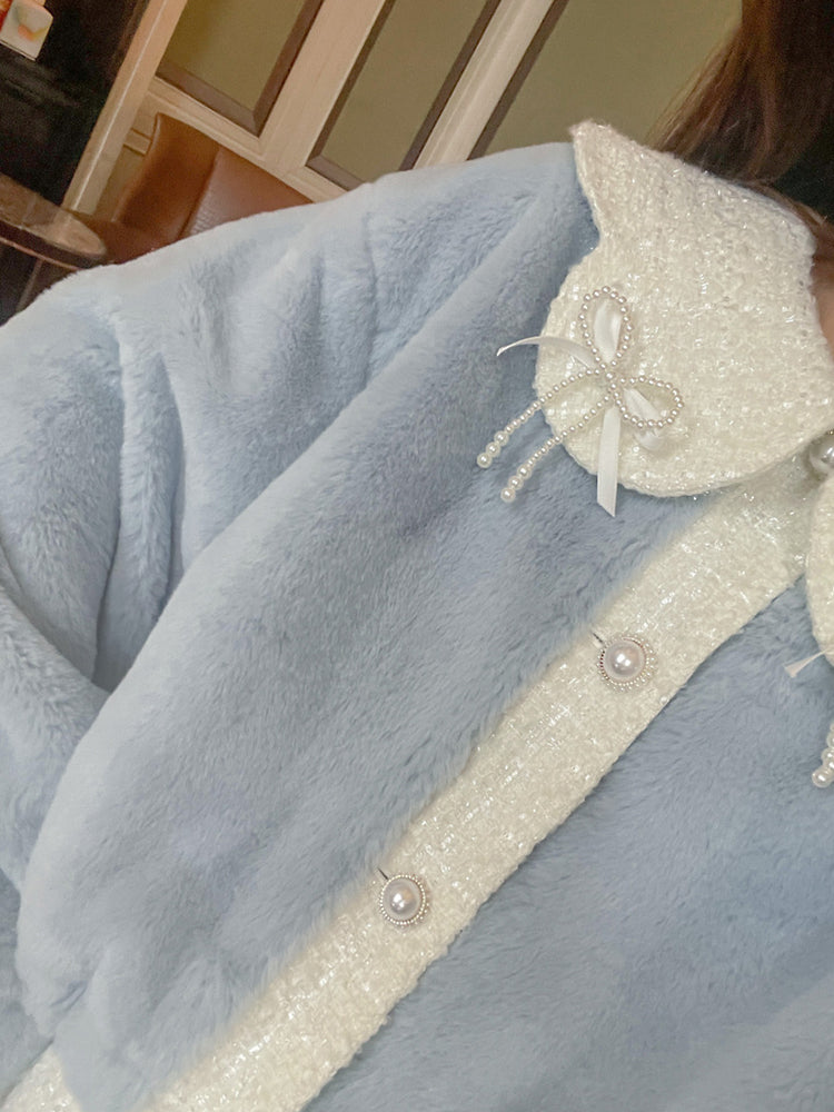 Haneul Cropped Fleece Jacket & Tweed Skirt-ntbhshop